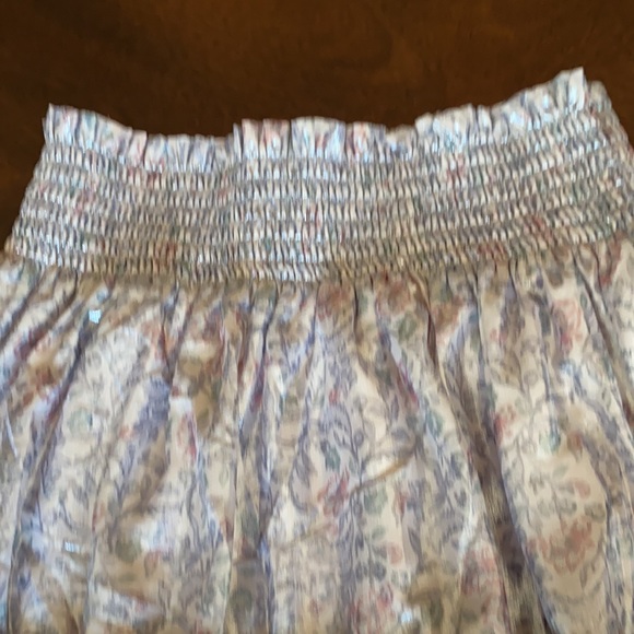 Free People Womens Bubble Skirt Metallic Floral - Lavender Combo - Picture 3 of 5